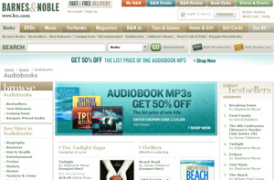 L'Audiobook Mp3 Store de Barnes & Noble