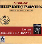 couverture du livre audio de Modiano