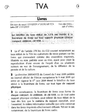 extrait du rescrit de baisse de TVA