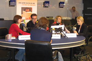 François Berland, Aurélie Kieffer, Robin Renucci, Hélène Francisci et Simone Hérault au salon du livre 2009