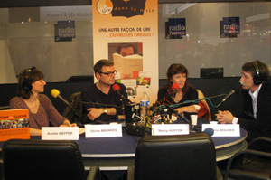 Aurélie Kieffer, Olivier Brunhes, Nncy houston et Jerome Bouvier au salon du livre 2009