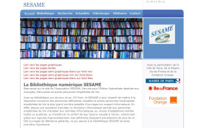 Capture d'écran du site de Sésame