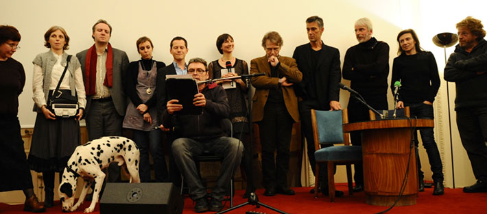 Le jury du prix 2010 sur scène