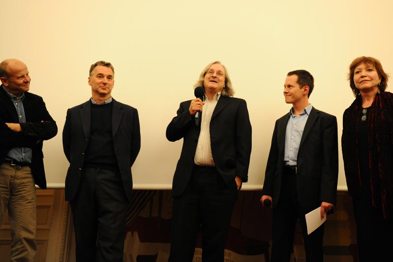 Marc Lachièze-Rey, Ronald Wood, Etienne Ghys et Christine Goémé