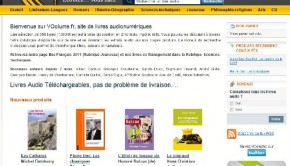 Capture d'écran du site de Voolume