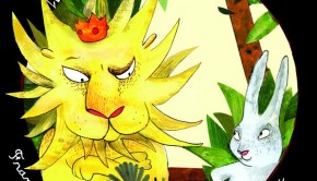 Le rusé lapin et le féroce roi lion